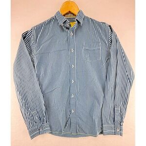 Descendant of Thieves Shirt Mens Medium Blue Gingham Limited Edition Button Down